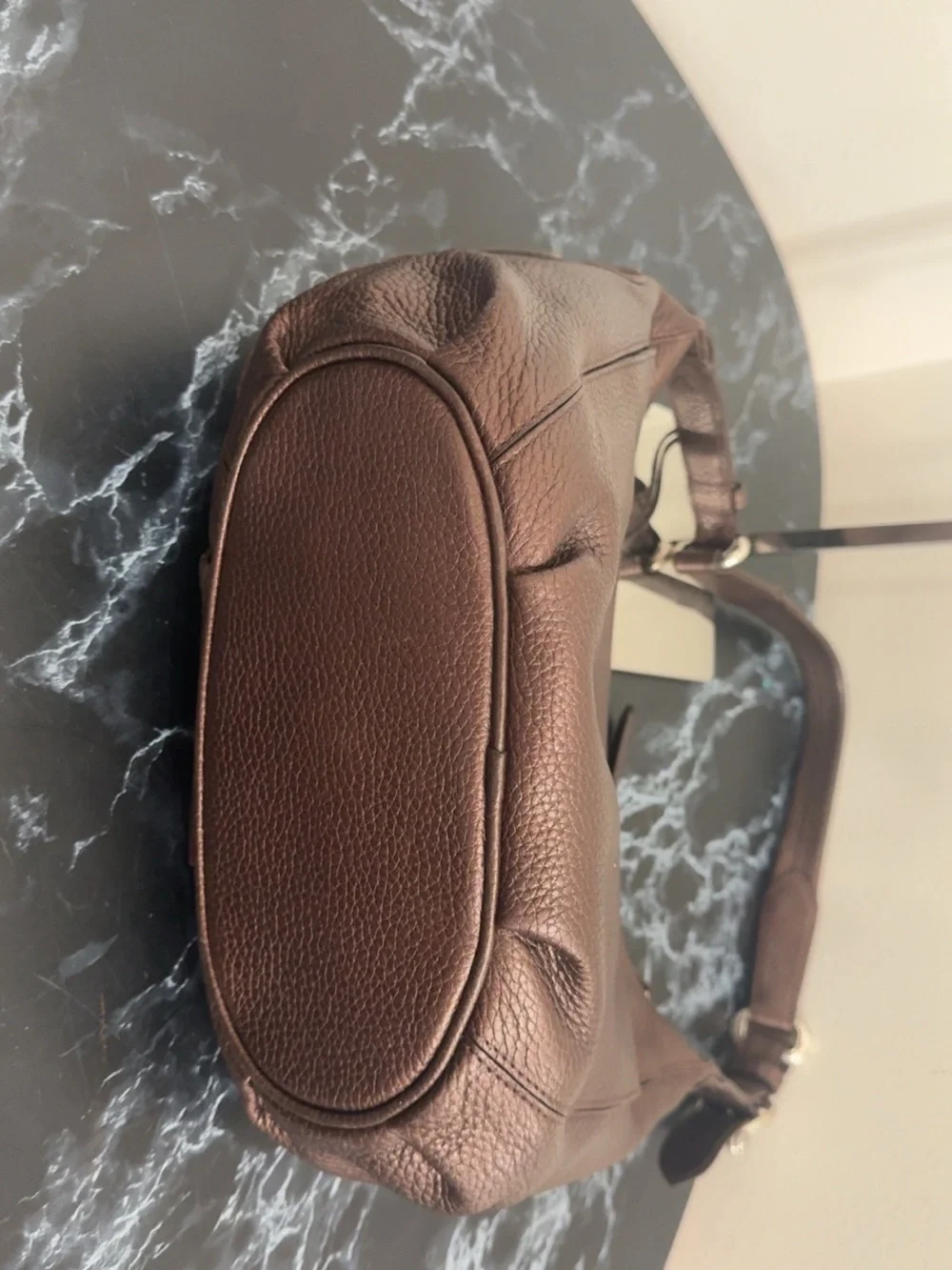 BRIGHTON HANDBAG MASTERPIECE BROWN NIKKI LEATHER SHOULDER BAG AUTHENTIC